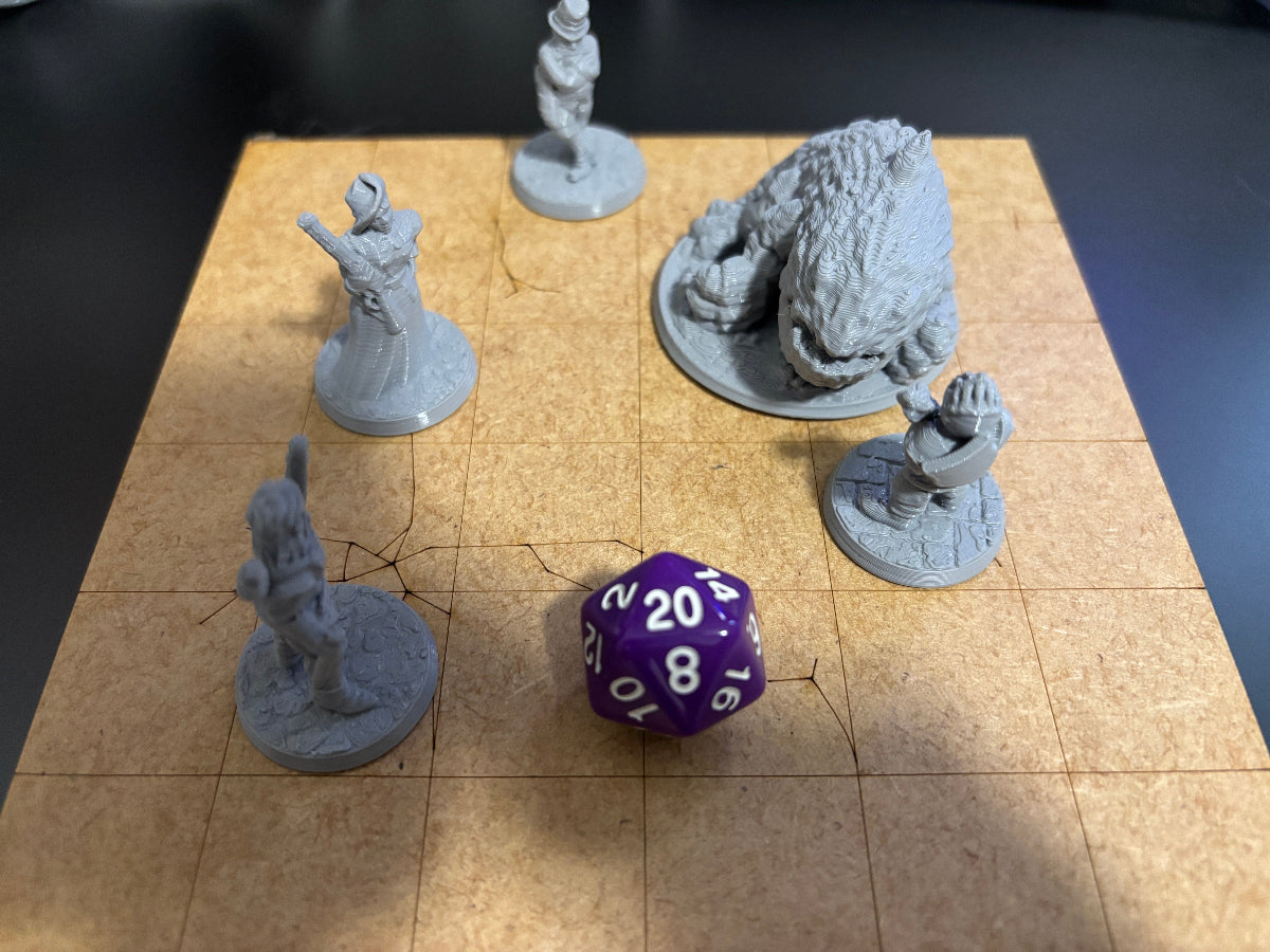 Exemplo de qualidade Table-Top - miniatura vista na distância de jogo