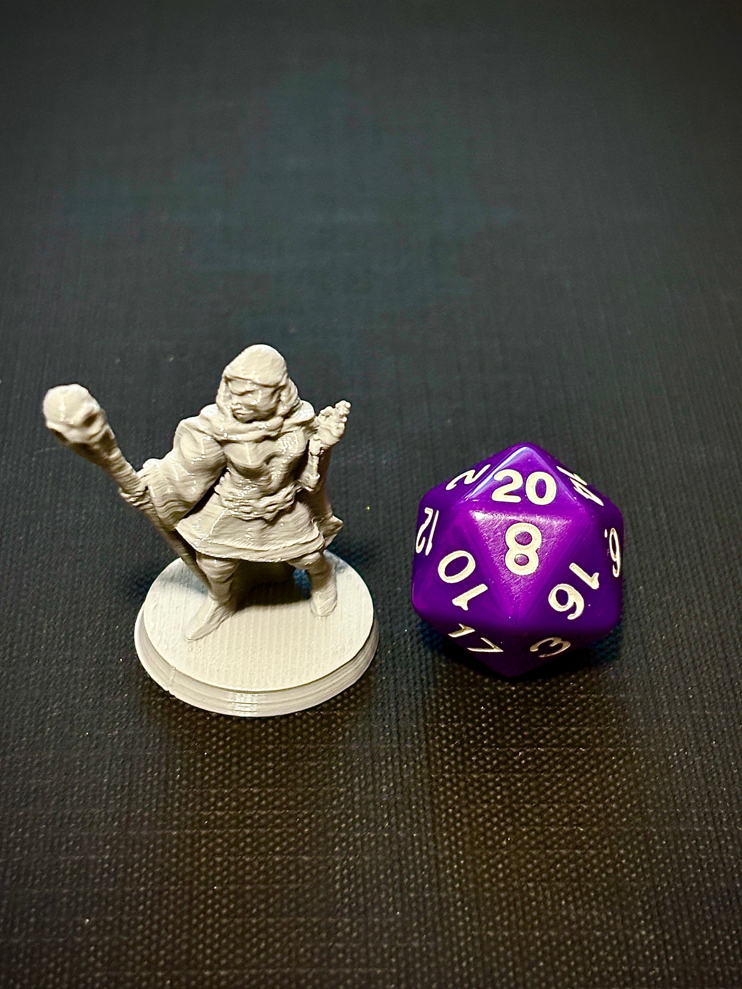 Humana Maga com Cajado - Vista com dado