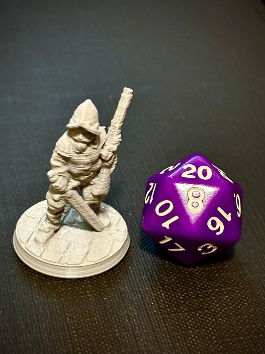 Humano Mosqueteiro com Espada - Vista com dado