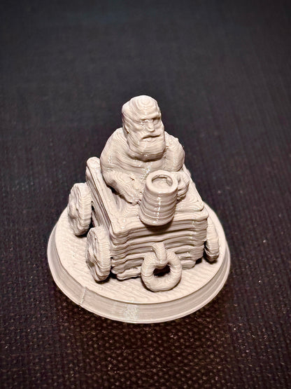 Mendigo no Carrinho - Vista frontal