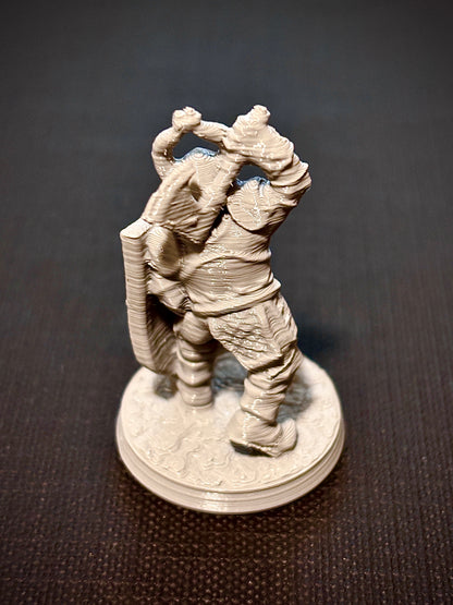 Cruzado Sombrio com Armadura de Placas - Vista traseira